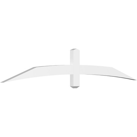Ekena Millwork Bellingham Architectural Grade PVC Gable Bracket, 84"W x 14"H x 2"D x 4"F, 4/12 Pitch GBP084X14X0204BEL00